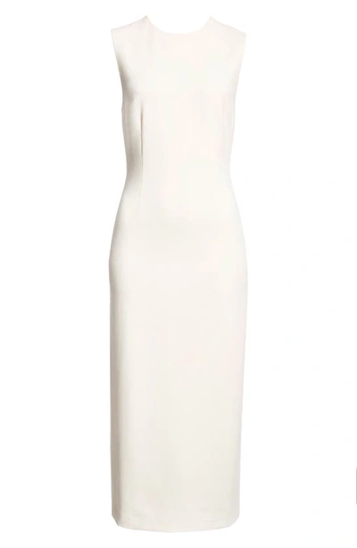 Shop Vince Sleeveless Sheath Dress In Off White