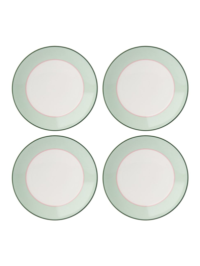 Shop Kate Spade Make It Pop 4-piece Dinner Plates Set In Green