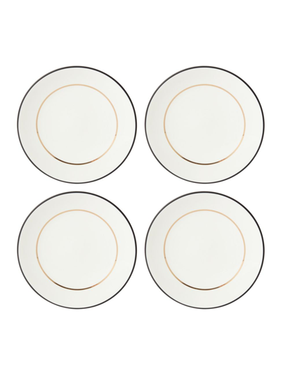Shop Kate Spade Make It Pop 4-piece Dinner Plates Set In White