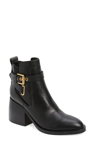 See By Chloé Averi High Heels Ankle Boots In Black Leather In Black