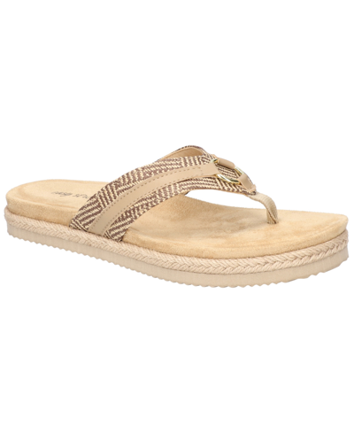 Shop Easy Street Women's Starling Slip-on Thong Sandals In Brown