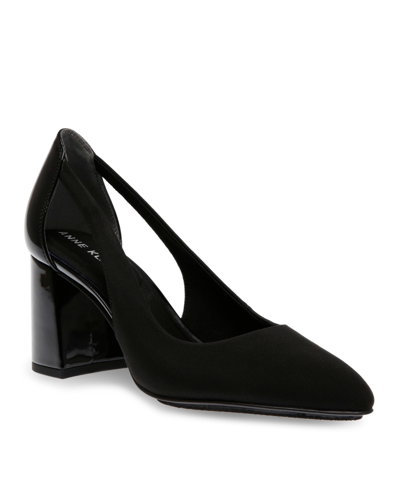 Shop Anne Klein Women's Barclay Pointed Toe Pumps In Black Fabric