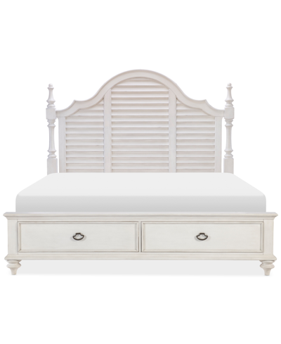 Shop Macy's Mandeville Louvered California King Storage Bed In White