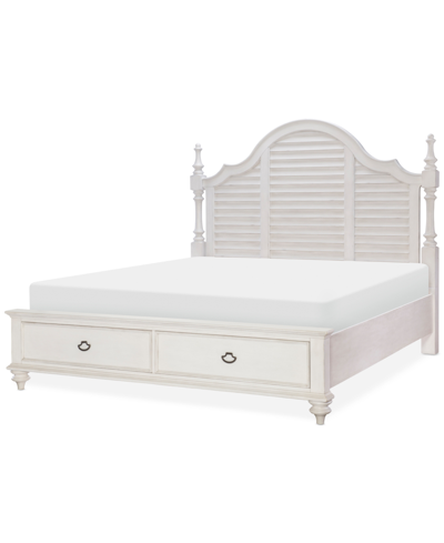 Shop Macy's Mandeville Louvered California King Storage Bed In White