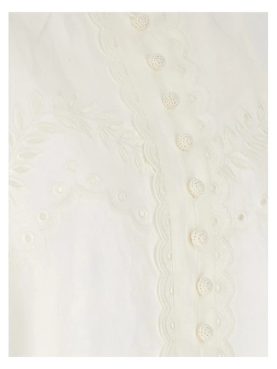 Shop Zimmermann 'junie Embroidered' Shirt In White