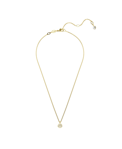 Swarovski White, Rhodium Plated Or Rose-gold Tone Or Gold-tone Meteora Layered Pendant Necklace In Gold