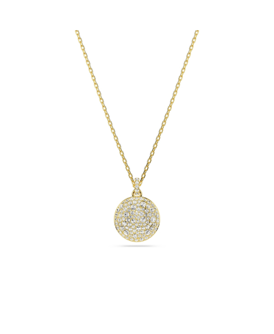 Swarovski White, Rhodium Plated Or Rose-gold Tone Or Gold-tone Meteora Layered Pendant Necklace In Gold