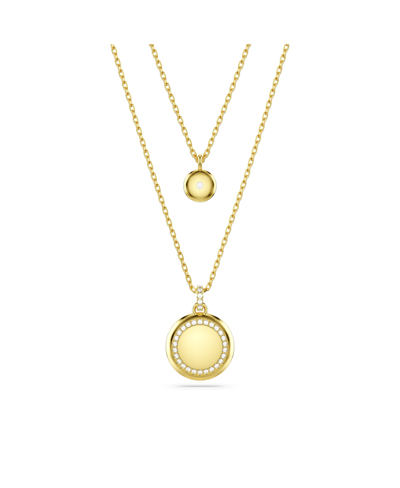 Shop Swarovski White, Rhodium Plated Or Rose-gold Tone Or Gold-tone Meteora Layered Pendant Necklace