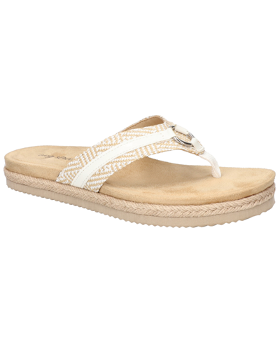 Shop Easy Street Women's Starling Slip-on Thong Sandals In White