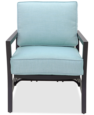 Shop Agio Astaire Outdoor Rocker Chair In Spa Light Blue