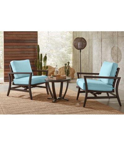Shop Agio Astaire Outdoor Rocker Chair In Spa Light Blue