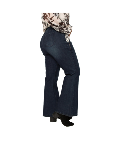 Shop Standards & Practices Women's Plus Size Dark Wash Slim Flare Jeans