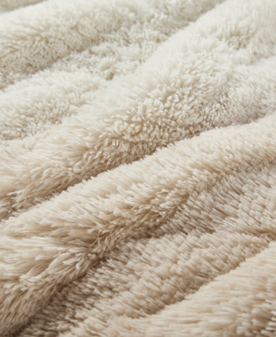 Shop Intelligent Design Brielle Ombre Shaggy Faux Fur 3-pc. Comforter Set, Full/queen In Natural