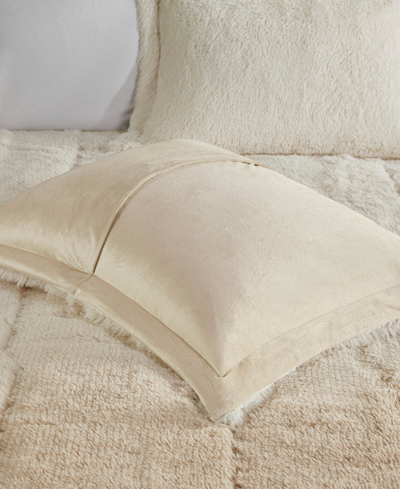 Shop Intelligent Design Brielle Ombre Shaggy Faux Fur 3-pc. Comforter Set, Full/queen In Natural