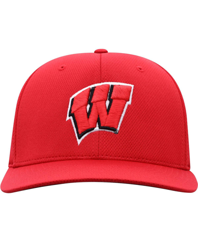 Top Of The World Red Wisconsin Badgers Reflex Logo Flex Hat In Red