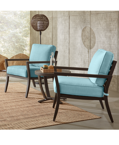 Shop Agio Astaire Outdoor 2-pc Lounge Chair Set In Spa Light Blue