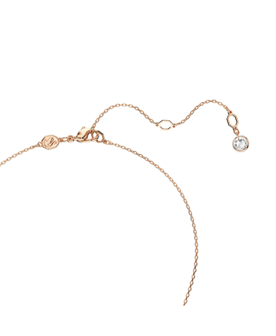 Swarovski White, Rhodium Plated Or Gold-tone Or Rose-gold Tone Meteora Pendant Necklace In Rose Gold