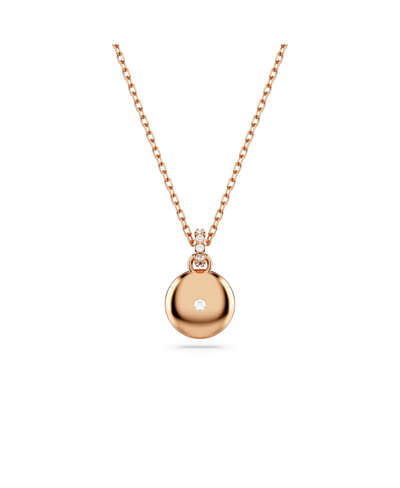 Swarovski White, Rhodium Plated Or Gold-tone Or Rose-gold Tone Meteora Pendant Necklace In Rose Gold