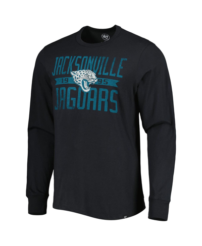 Shop 47 Brand Men's ' Black Jacksonville Jaguars Brand Wide Out Franklin Long Sleeve T-shirt