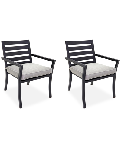 Shop Agio Astaire Outdoor 2-pc Dining Chair Bundle Set In Oyster Light Grey