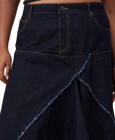 Shop Cotton On Women's Harper Denim Midi Skirt In Indigo