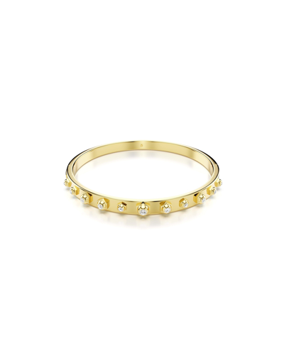 Shop Swarovski Mixed Round Cuts, White, Gold-tone Numina Bangle Bracelet