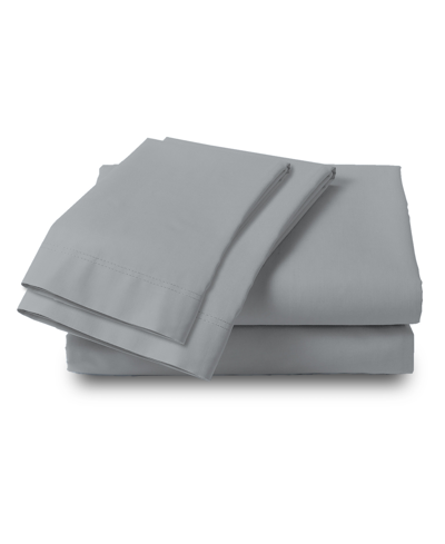 Shop Color Sense 300 Thread Count Cotton Sateen 2 Pc Sateen Pillowcase King In Light Gray