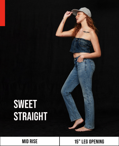 Shop Lucky Brand Women's Sweet Straight Leg Jeans In Lyric