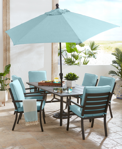 AGIO ASTAIRE OUTDOOR 7-PC DINING SET (84X42" TABLE + 6 DINING CHAIRS), CREATED FOR MACY'S 
