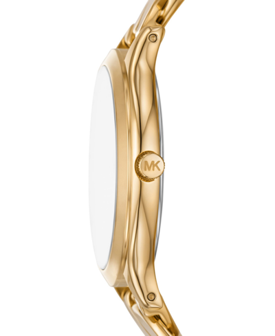Michael Kors Slim Runway Gold-tone Curb-link Watch In Gold-tone