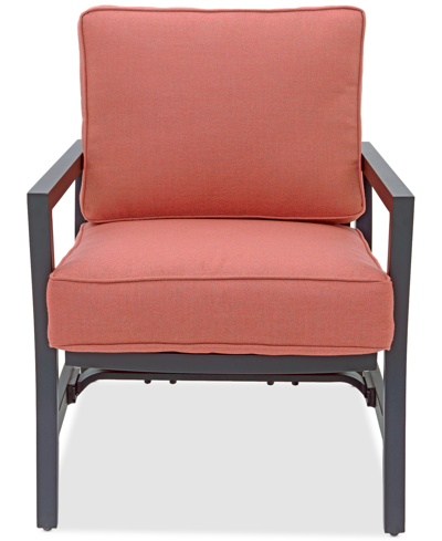 Shop Agio Astaire Outdoor Rocker Chair In Peony Brick Red