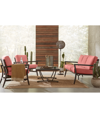 Shop Agio Astaire Outdoor Rocker Chair In Peony Brick Red