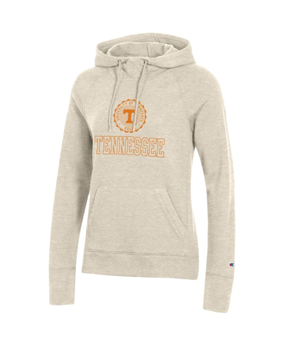 Shop Champion Women's  Heathered Oatmeal Tennessee Volunteers College Seal Pullover Hoodie