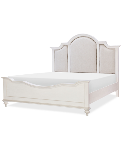 Macy's Mandeville Upholstered King Bed In White