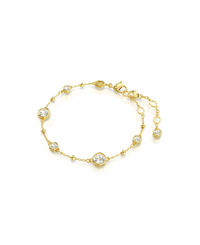 Shop Swarovski Round Cut, White, Gold-tone Imber Bracelet