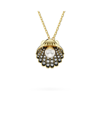 Swarovski Idyllia F Pendant Shell Y Gold Shiny Crystal In Gold