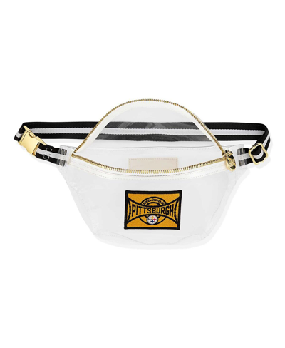 Stoney Clover Women's  Pittsburgh Steelers Stadium Clear Belt Bag In Black