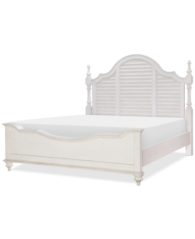 Macy's Mandeville Louvered King Bed In Brown
