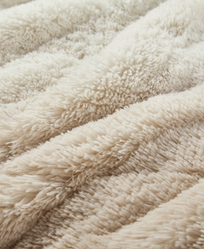 Shop Intelligent Design Brielle Ombre Shaggy Faux Fur 3-pc. Comforter Set, King/california King In Natural