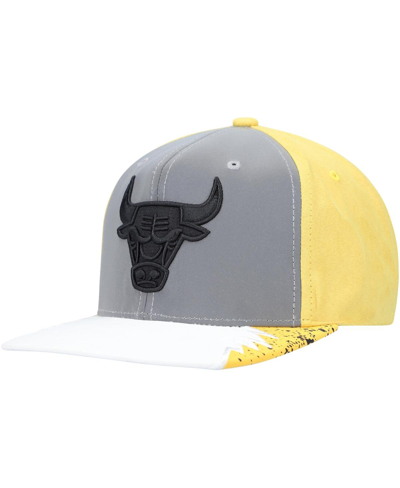Mitchell & Ness Men's  Gray, Yellow Chicago Bulls Day 5 Snapback Hat In Gray,yellow