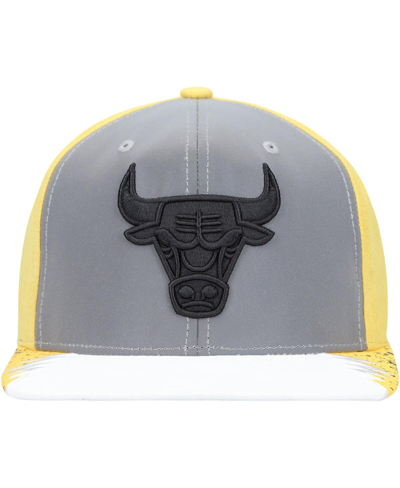 Mitchell & Ness Men's  Gray, Yellow Chicago Bulls Day 5 Snapback Hat In Gray,yellow