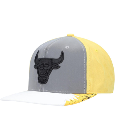 Mitchell & Ness Men's  Gray, Yellow Chicago Bulls Day 5 Snapback Hat In Gray,yellow