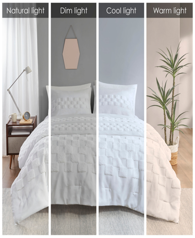 Shop Urban Habitat Closeout!  Bennett 3 Pc Chenille Comforter Set, King/california King In Off-white
