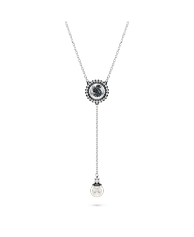 Shop Swarovski Swan, Gray, Rhodium Plated Iconic Swan Y Pendant Necklace