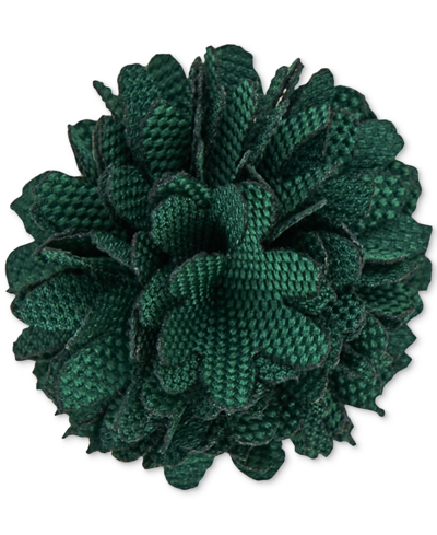 Construct Con.struct Men's Ceremony Satin Checkerboard Flower Lapel Pin, Created For Macy's In Hunter