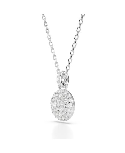 Swarovski White, Rhodium Plated Meteora Set In Silver