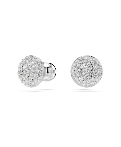 Swarovski White, Rhodium Plated Meteora Set In Silver