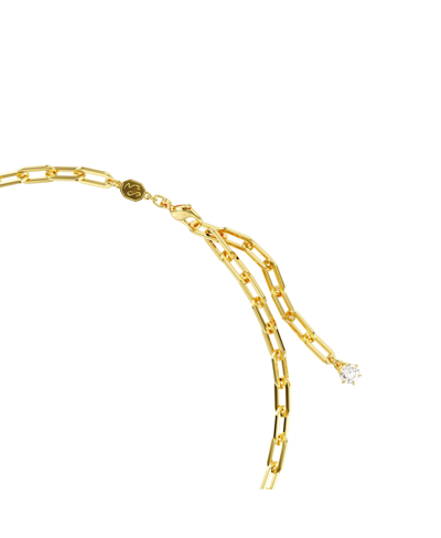 Shop Swarovski White, Gold-tone Or Rhodium Plated Dextera Necklace