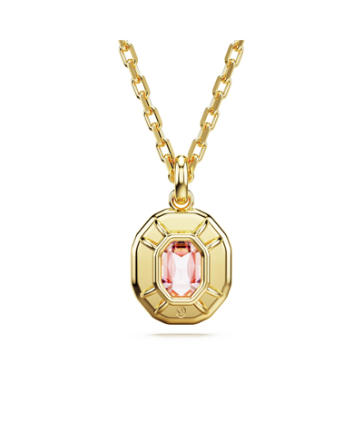 Shop Swarovski Octagon Cut, Pink, Gold-tone Imber Pendant Necklace