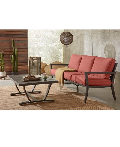 Shop Agio Astaire Outdoor Sofa In Peony Brick Red